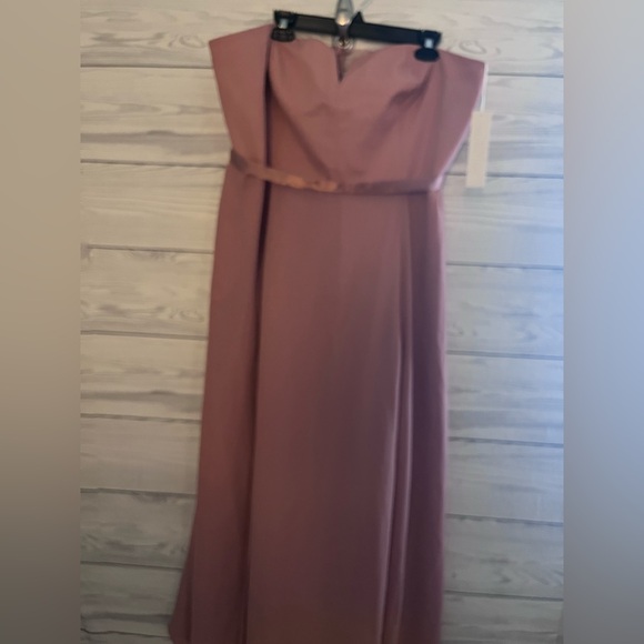 David’s Bridal Galina Signature Desert Coral Strapless Bridesmaid Dress Plus 22 - Picture 1 of 14